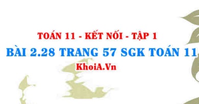 Bài 2.28 trang 56 SGK Toán 11 tập 1 Kết nối tri thức